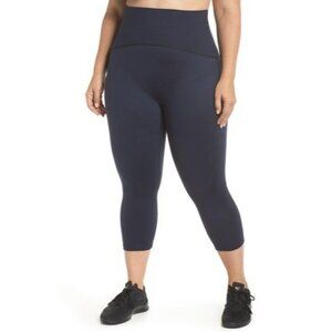 NEW SPANX Active Crop Leggings in Lapis Night at Nordstrom Size 3X Navy Blue NWT